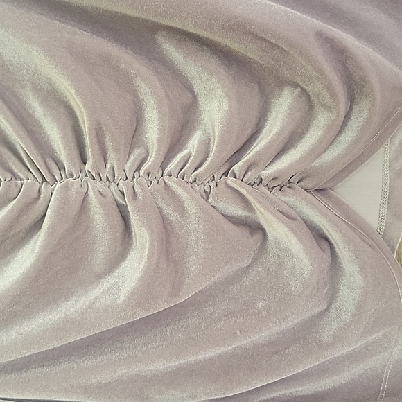 Urban Outfitters Marie Cinched Silver Velvet Top Size Small - Picture 3 of 7